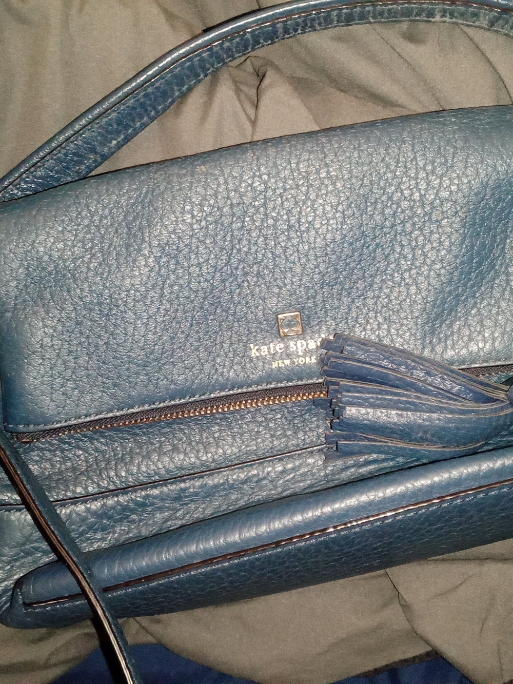 Kate Spade New York Blue Leather Crossbody Bag